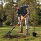 VEVOR Trench Shovel, 4 in Blade Heavy-Duty Trenching Shovel, Narrow Spade Trench Digger with Fiberglass Handle and Non-Slip Grip, for Gardening, Digging Holes, Trenching, and Planting, 56 in Long