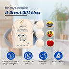 Dryer Ball Kit: 6 XL Wool Dryer Balls - Natural Fabric Softener, Reusable, Reduces Clothing Wrinkles and Saves Drying Time - Reduces Wrinkles and Saves Drying Time (6pcs Wool Dryer Ball) (White)