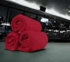 Utopia Towels 24 Pack Cotton Washcloths Set, 100% Ring Spun Cotton, Premium Quality Flannel Face Cloths, Highly Absorbent and Soft Feel Fingertip Towels, Red