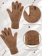 Patelai 3 Pairs Microfiber Plant Dusting Gloves Leaf Cleaning Gloves for Indoor Plants, Blinds, Furniture, House (Black,Brown,Khaki,Small)