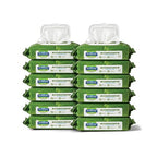 FitRight Aloe Quilted Heavyweight Personal Cleansing Cloth Wipes, Unscented, 576 Count, 8 x 12 inch Adult Large Incontinence Wipes
