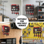 Power Tool Organizer Wall Mount, Utility Racks 3 Layers Storage Rack, Mini Chainsaw, Heavy Duty Iron Garage Tool Organizer Storage for Workshop Shed Pegboard Basement