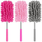 Mini Duster for Cleaning, 360° Bendable Hand Dusters with Extension Pole, Washable Small Duster for Car Interior, Office, Furniture
