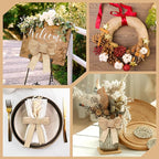 Wired Edge Decorative Ribbon DIY Craft Ribbon for Holiday Garlands Gift Wrapping and Home Decor (Natural Khaki Color, 1inches)