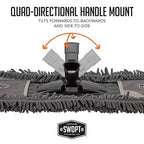 SWOPT 18” Microfiber Dust Mop + 60" Steel Handle, Combo — Includes Additional 18” Microfiber Refill, Machine Washable — Dust Mop Head with Long Handle Interchangeable with All SWOPT Cleaning Products