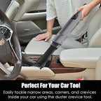 Handheld Vacuum Cordless, Lightweight 1.4lb with Powerful Suction, Charging Dock, Single Touch Empty and Detachable Dust Cup (Frosted Silver)