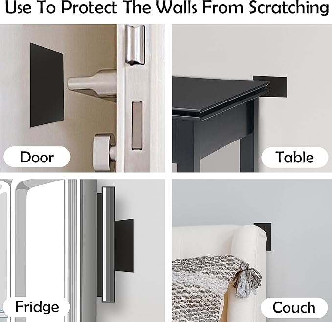 Rubber Bond Self-Adhesive Rubber Wall Outlet Cover Plate 5 Pack - Easy to Apply Peel & Stick Drywall Hole Patch - 5x3 Inch Screwless Blank Wall Plate Cover - Premium Rubber Wall Hole Cover (Black)