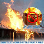 Bluesea 7 Pieces 12 Feet Dryer Vent Cleaner Kit, Reinforced Nylon Dryer Vent Cleaning Kit, Durable Dryer Vent Brush Vacuum Attachment with Flexible Lint Trap Brush, Vacuum & Dryer Adapters