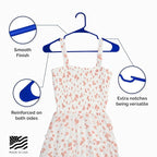 Closetselect Plastic Hangers 50 Pack - Space Saving Clothes Hangers, Made in USA, Durable & Strong Plastic Shirt & Coat Hanger with Notches & Shoulder Grooves, Non-Slip Clothing Hangers | Royal Spice