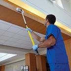 Rubbermaid Commercial Products HYGEN Quick-Connect Adjustable Extension Handle/Pole, Lightweight Cleaning Tool for Floors/Walls/Ceilings/Windows for Janitorial/Residential/Commercial/Business, Yellow