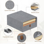 Closet Organizers and Storage 2-Pack Large Storage Bins with Drawers Stackable Fabric Clothes Organizers Storage Box Collapsible Closet Drawers Organizer (Deep Grey, 21L*2)