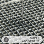 Bath Matts - Upgraded Waffle Super Absorbent, Non Slip Washable, Quick Dry Shower Mats, Ultra Soft for Bathroom Floor, Bluish Grey & Yellow, 24"*36