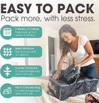 Pack Gear Hanging Suitcase Organizer - Our Large Hanging Luggage Organizer Fits Any Suitcase - Our Packing Cubes For Travel Uses Mesh Windows to Make it Easy to Find your Clothes (Black, L)