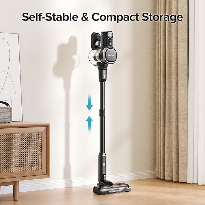 Lubluelu Cordless Vacuum Cleaner, Max 50 Mins Runtime, Stick Vacuum with Touch Screen,Lightweight Vacuum for Carpet, Home Hardwood Floor and Pet Hair.