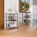BolDuck 3 Tier Shelf Organizer Rack, Metal Shelving Unit with Adjustable Leveling Feet, Space-Saving Storage Shelves for Closet Laundry Bathroom Kitchen Pantry, 18.11" Wx12.6 Dx29.53 H, Black