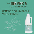 MRS. MEYER'S CLEAN DAY Liquid Fabric Softener Bottle, Basil Scent 32 Fl oz (Pack of 4)