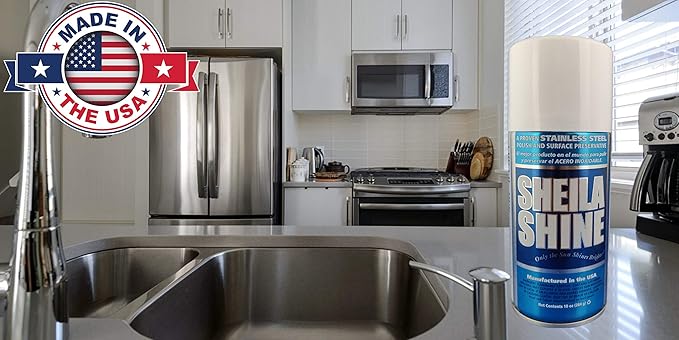 Sheila Shine Bulk Stainless Steel Polish & Cleaner | Protects Appliances from Fingerprints and Grease Marks | Residue & Streak Free | for Commercial Contractors | 55 Gal Drum