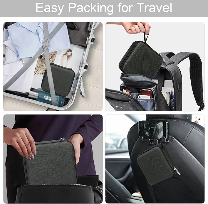 Bukere Travel Sunglasses Organizer Case Adjustable Slot For Multiple Eyeglasses Hard-shell Portable Storage Box for Men Women