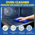 Tiepetly Oven Cleaner Heavy Duty 500ml, Complete Oven Cleaner Non Toxic Fume Free with Non-Scratch Scraper, Cloth, Easy Deep Clean for Racks, Grills, BBQ, Air Fryers, Kitchens, Outdoor and Vehicles
