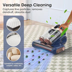 Bed Mattress Vacuum Cleaner Cordless 16Kpa Handheld Vacuum, Vacuum Cleaner with 253.7nm UV-C Light,HEPA Filter & Ultrasonic, Portable Vacuums for Sofa Couch Crib Birthday Gifts for women blue+gold