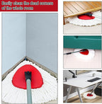 3 Pack Spin Mop Replacement Heads, 100% Microfiber Spin Mop Refill for Easy Wring Compatible with Triangle Spin Mop, 360 Degree Spinning Mop Replace Head for Floor Cleaning