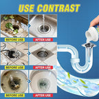 Drain Cleaner Powder, Powerful Drain Clog Remover, Sink and Drains cleaner to Dissolve Clogs, Drains Opener Removes Hair, Grease, Soap Scum and Food Residue, Safe for Pipes and Septic Systems