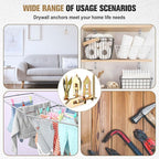 400 Pcs Drywall Anchors for Drywall Self Drilling with Screws Kit 0.47 x 1.18 Inch, 200 Sheetrock Expansion Anchors 200 Zinc Plated Screws, Drive in Hollow Board Nails No Drill or Holes in Wall