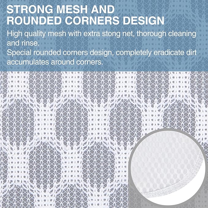4 pcs Durable Honeycomb Mesh Laundry Bags for Delicates 16" x 19" (2 Large) 12" x 15" (2 Medium)