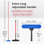 Tyroler Professional Window Squeegee for Home, 12"-110" Long Squeegee for Window Cleaning, 2-in-1 Window Cleaning Squeegee Kit, Indoor & Outdoor Window Cleaner Tool for High Windows & Glass (12"-110")