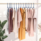 Plastic Hangers 50 Pack Navy - Clothes Hangers - Makes The Perfect Coat Hanger and General Space Saving Clothes Hangers for Closet - Percheros Ganchos para Colgar Ropa Hangars