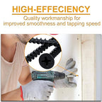 KURUI Drywall Screws Assortment Kit, #6 Black Wood Screws for Sheetrock,165pcs Picture Hanging Kit for Frame Painting Art Photo, Phillips Coarse Dry Wall Screw 4 Sizes 1",1-1/4",1-5/8",2"