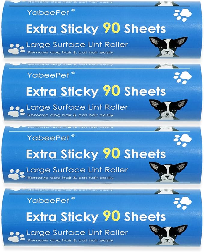 Extra Sticky Large Lint Roller Refills, 6.3'' Giant Lint Roller Refills for Pet Hair, Clothes&Furniture Cleaning, 360 Sheets in Total