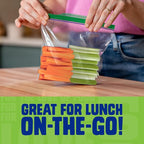 Ziploc Sandwich and Snack Bags, Easy Open and Close, Plastic Food Storage Bags, 50 Bags Total (Packaging May Vary)