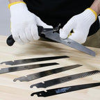 KAKURI Japanese Hand Saw [Hardwood, Plywood, Laminated Wood] 8-1/4" Japanese Pull Saw with Blade Cover, Made in JAPAN