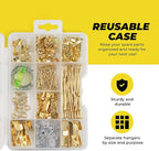 Picture and Mirror Hanging Kit Assortment – Hardware Supplies to Hang a Picture, Canvas, or Painting – Assortment of Hooks, Wire, Nails, and Sawtooth Hangers – Suitable for Drywall and Masonry Hanging