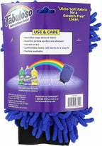 Fabuloso Microfiber Cleaning Mitt, Blue, One Size Fits All - Lint-Free, Scratch-Free Glove for Surfaces and Furniture - Dustless Hand Cloth for Bold & Bright Experience, 3 Count