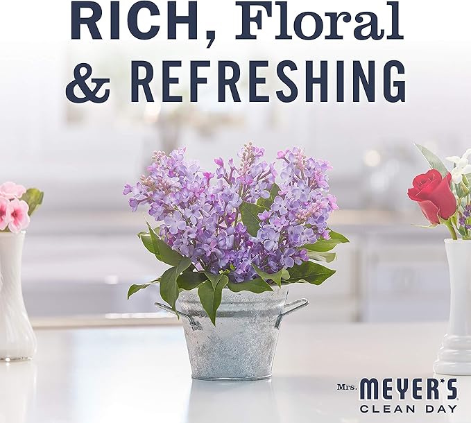 MRS. MEYER'S CLEAN DAY Liquid Dish Soap, Biodegradable Formula, Lilac, 16 fl. oz - Pack of 6