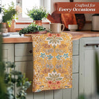 Maison d' Hermine Kitchen Towels Set of 3 100% Cotton 27.50" x 20" Reusable Cloth Tea Dish Towels Absorbent with Hanging Loop for Kitchen, Home, Dining, Cocktail Parties Spring/Summer (Marquise)