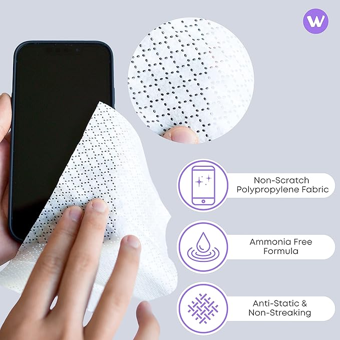 See Clear Original Lens Cleaning Wipes - Pre-Moistened Eyeglass & Screen Cleaning Cloth Towelettes - Streak Free, Scratch Free Lens & Electronic Screen Cleaner - 12 Resealable Packs of 16 (192 Wipes)