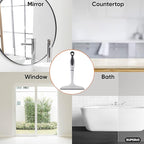 Superio Rubber Squeegee, Streak Free All Purpose Window Squeegee, Comfort Grip Handle and Hanging Hook (Grey, 6 Inch)