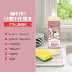 Rebel Green Super Deluxe Dish Soap - Natural Dishwashing Soap - Liquid Dish Detergent - Sustainable Dish Liquid Scented with Rose & Lemon - (16 oz Bottles, 2 Pack)