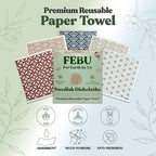 FEBU Swedish Dishcloths for Kitchen | 5 Pack Eastern Reusable Paper Towels Washable | Swedish Dish Towels | Non-Scratch Cellulose Sponge Cloths | No Odor, Biodegradable Cleaning Cloths