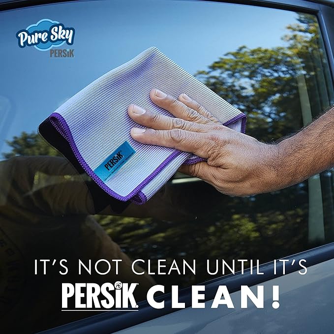 Pure-Sky Microfiber Cleaning Cloth - JUST ADD Water No Detergents Needed – Streak Free Magic Ultra Microfiber Polishing Towel - for Windows, Glass, Mirror and Screen - Leaves no Wiping Mark