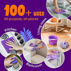 Originally Yellow Lavender Vinegar For Cleaning Purpose | USA Made All Purpose Cleaner | Use as a Floor, Glass, Kitchen, & Bathroom Cleaner | Plant Derived Vinegar 1 Gallon in 2 bottles | 128 Oz