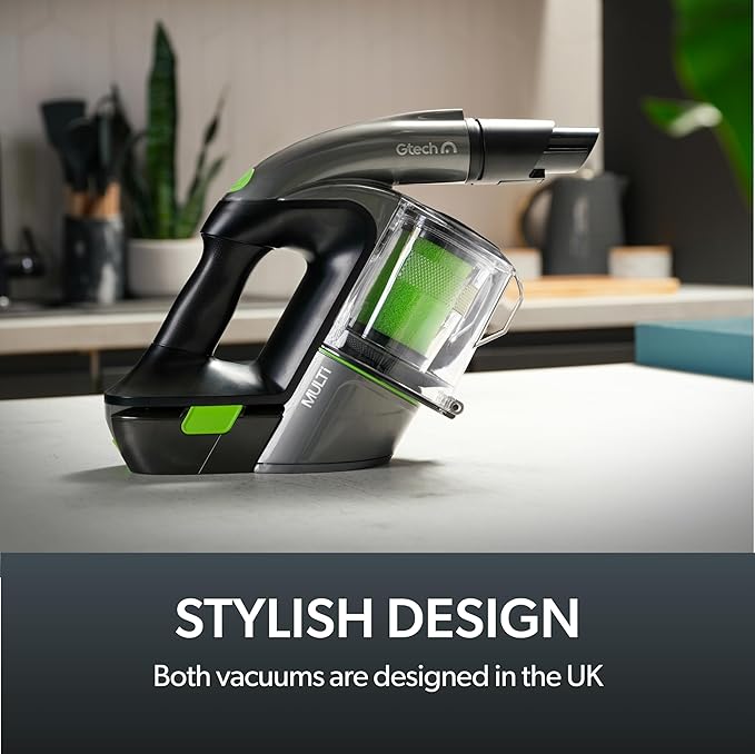 Gtech AirRam MK2 and Multi MK2 Cordless Vacuum Cleaner Bundle - Includes The AirRam 2 Upright and The Multi Portable Handheld - Rechargeable 22V Lithium Ion Battery - Perfect for Stubborn Pet Hair