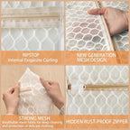 6 Pack Laundry Bag, Durable Big Honeycomb Mesh Laundry Bags Suitable for Delicate Clothes Washing (3 Large, 3 Medium)