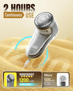 POPCHOSE Fabric Shaver, Lint Remover for Clothes, Electric Lint Shaver with 6-leaf Blades, Sweater Shavers to Remove Pilling for Clothing, Couch, Furniture, Fuzz, Lint Ball, Pillings, USB Rechargeable