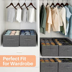 EASEVE Closet Organizers and Storage Bins for Clothes - 12 Cell Drawers Organizer Grid Storage Box for Jeans Pants Sweater Towel T-shirts, Wardrobe Shelf Dividers Closets Organization (1 Pcs)