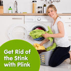 Plink Washing Machine and Dishwasher Cleaner and Freshener, Prevents Residue and Removes Odors in Kitchen and Laundry Room Appliances, Septic-Friendly, Made in the USA, Lemon Scent, 12 Tablets
