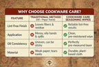 Cookware Care Cast Iron Seasoning Oil Wipes, 50 Wipes, Made in USA with Grapeseed Oil for Cast Iron Skillet, Blackstone Griddle (1 pack)